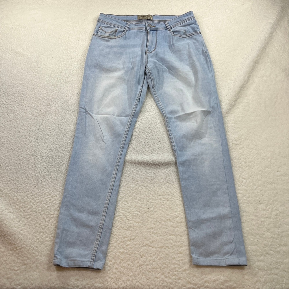 Bare Denim Jeans Mens 32 Light Blue Slim Straight Stretch Cotton Casual 7304